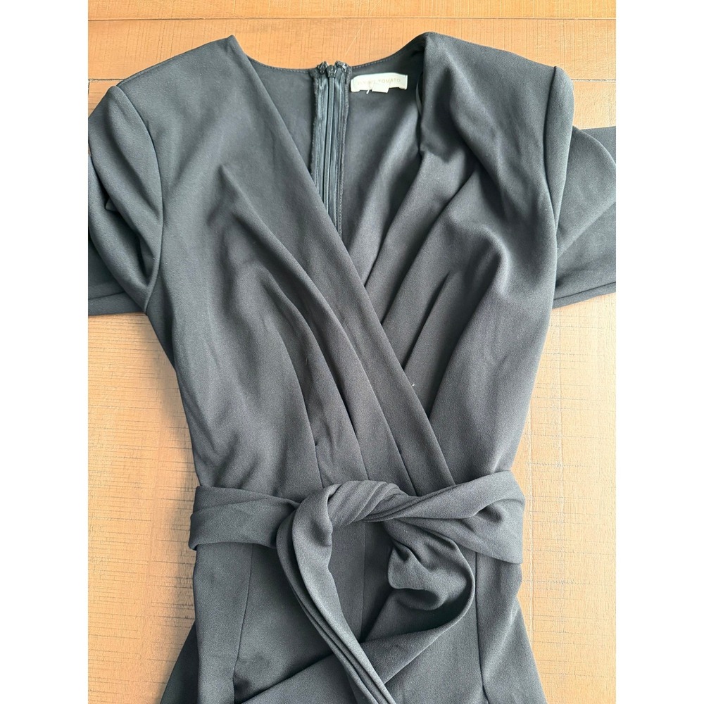 Flying Tomato Womens Baltic Born Long Sleeve Wrap Wide Leg Jumpsuit Black Size M - Picture 6 of 11